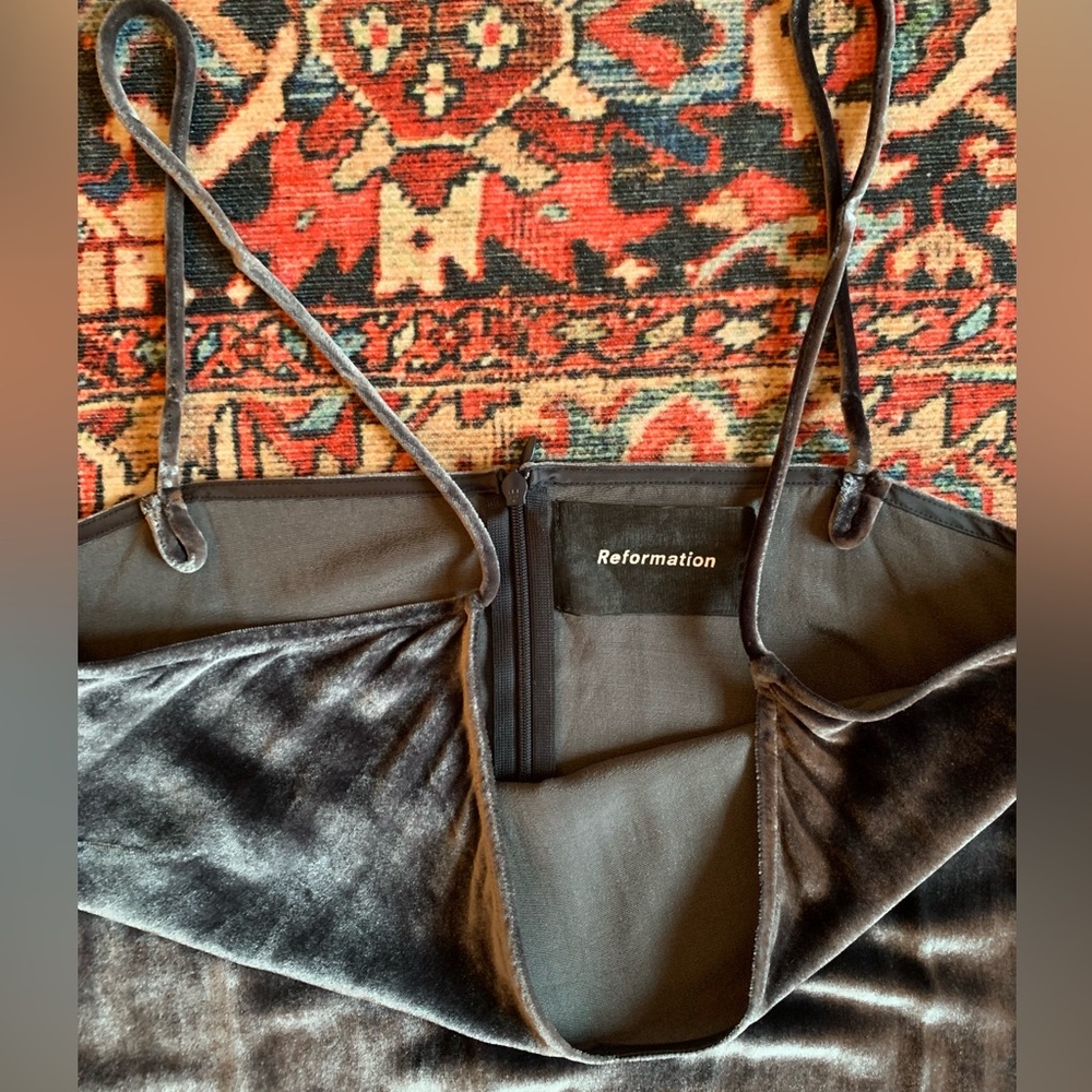 Reformation Gaia Velvet Slip Dress Size Medium - Picture 5 of 13